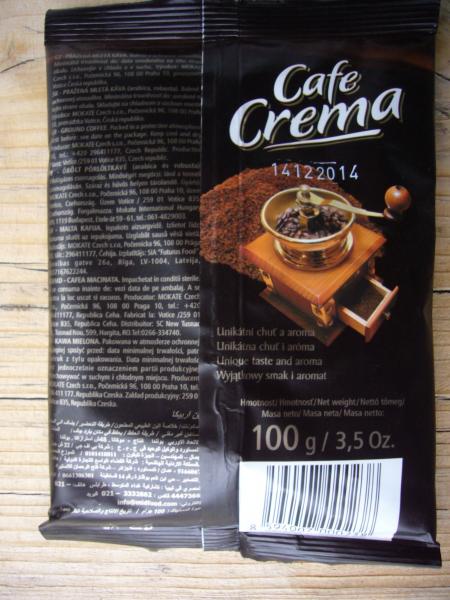 Marila - Cafe crema Espresso 100g - zadní strana
